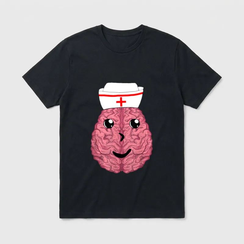 Neuroscience Brain Neuro Nurse Nursing Nurselife T-Shirt – Classic T-Shirt in Black