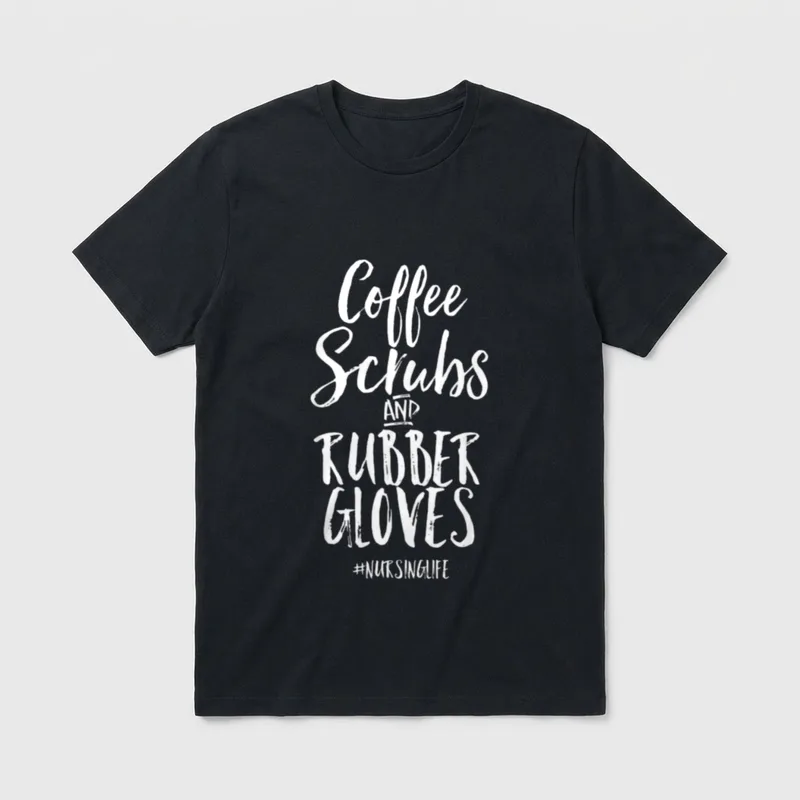 Rubber Gloves Funny Proud Love Nurse T-Shirt – Classic T-Shirt in Black