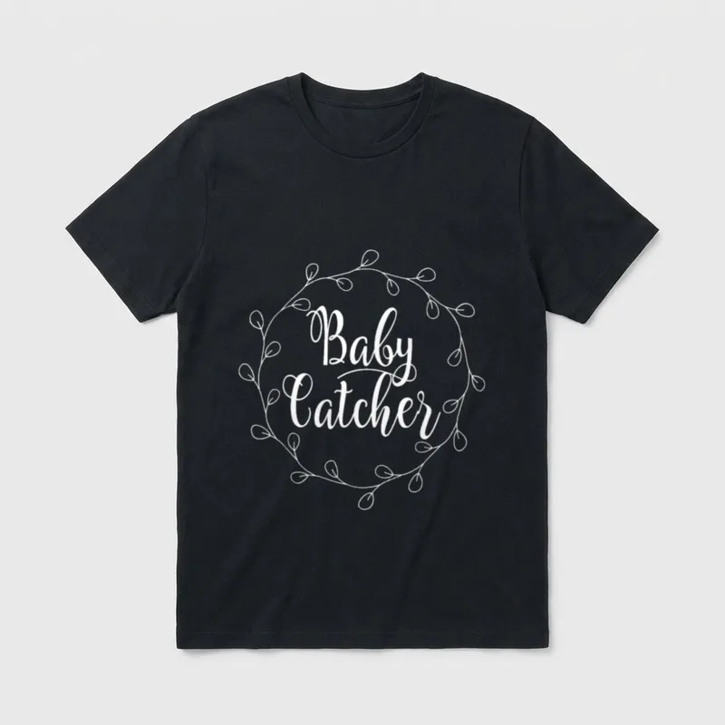 Baby Catcher Midwife Nurse Delivery T-Shirt – Classic T-Shirt in Black