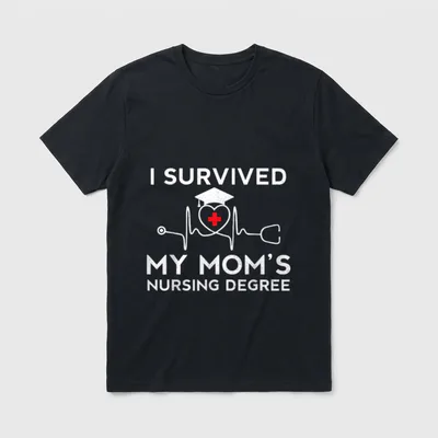 Proud Son Daughter Nurse T-Shirt – Classic T-Shirt in Black