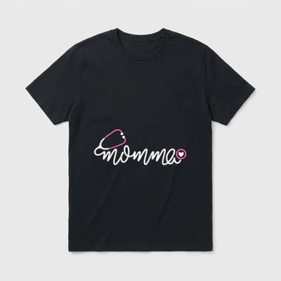 Mother's Day Mama RN Nurse Mom T-Shirt – Classic T-Shirt in Black
