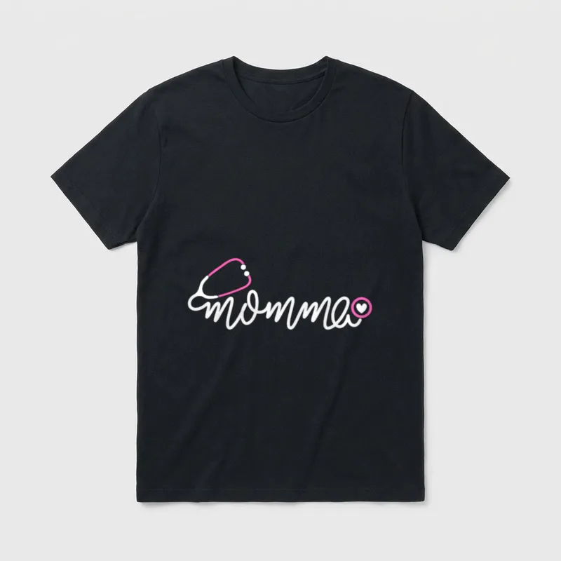 Mother's Day Mama RN Nurse Mom T-Shirt – Classic T-Shirt in Black
