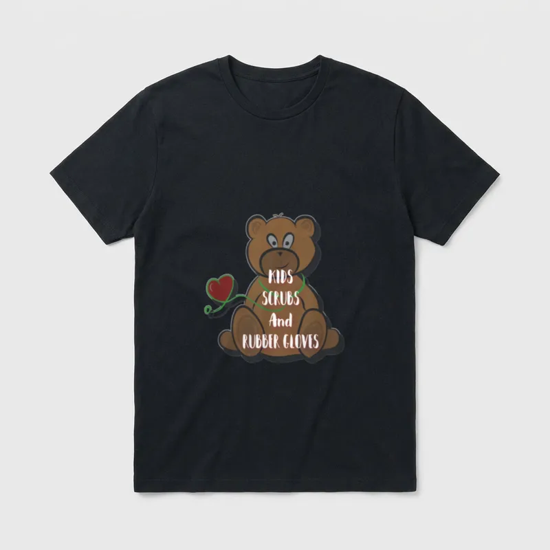 Scrubs and Rubber Gloves Proud Nurse T-Shirt – Classic T-Shirt in Black