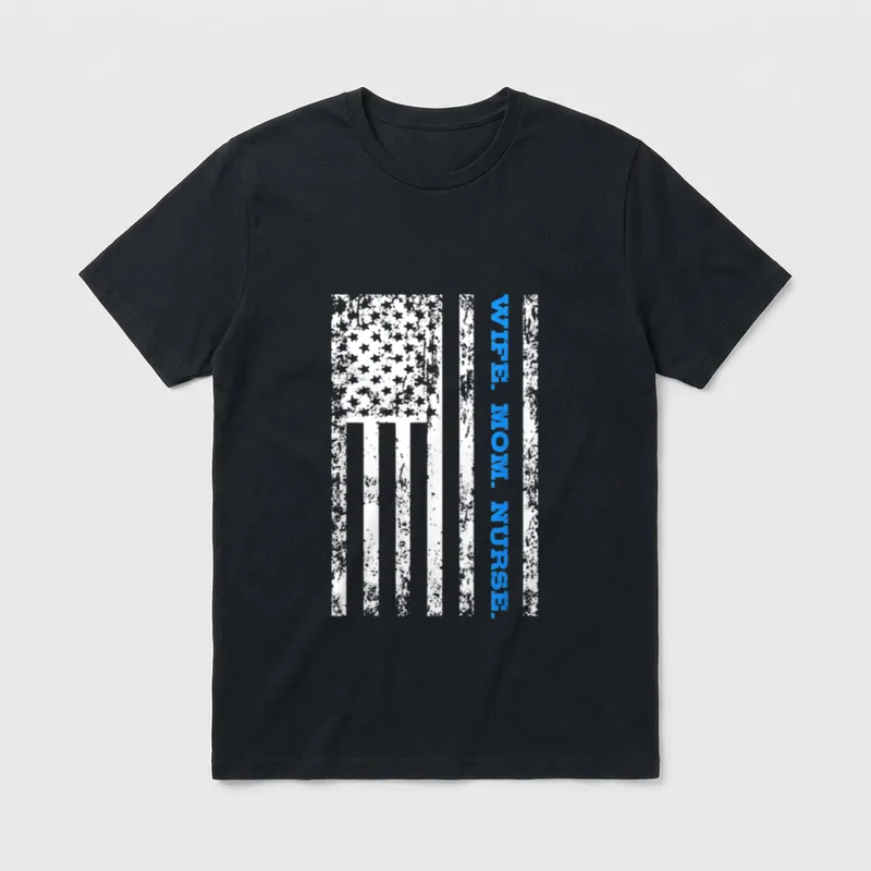 Wife Mom Nurse Lightweight T-Shirt – Classic T-Shirt in Black