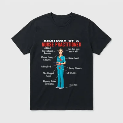 Anatomy of a Nurse Practitioner T-Shirt – Classic T-Shirt in Black