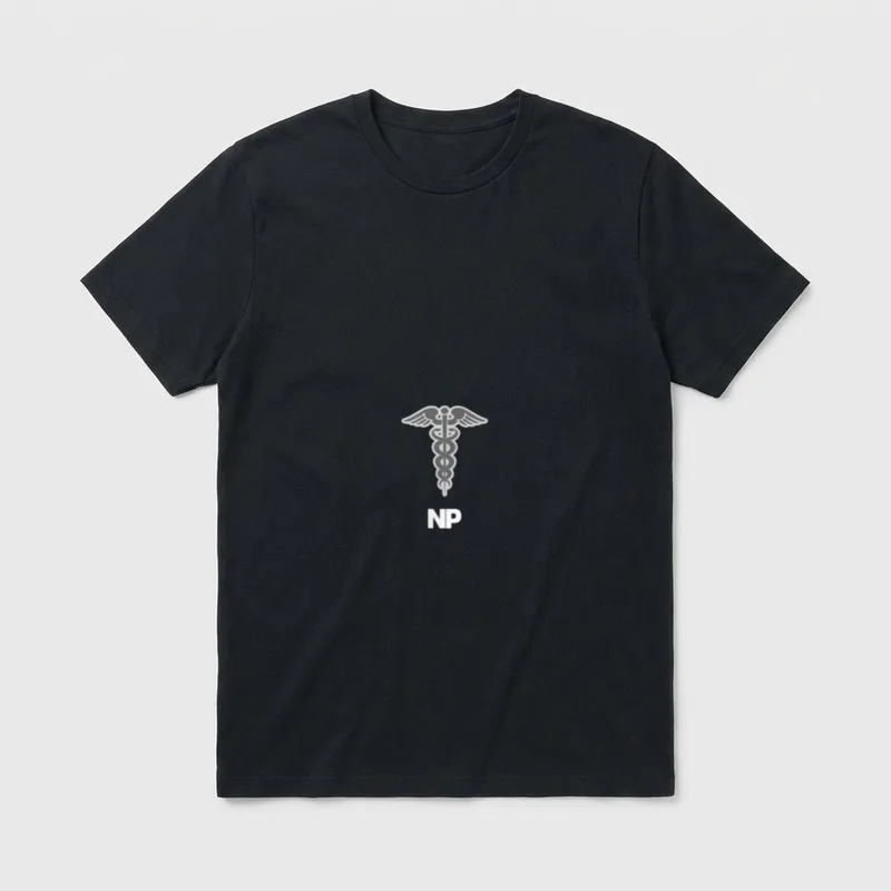 Nurse Practitioner Caduceus Medical Symbol T-Shirt – Classic T-Shirt in Black