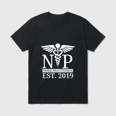 NP Nurse Practitioner New Graduate 2019 T-Shirt – Classic T-Shirt in Black