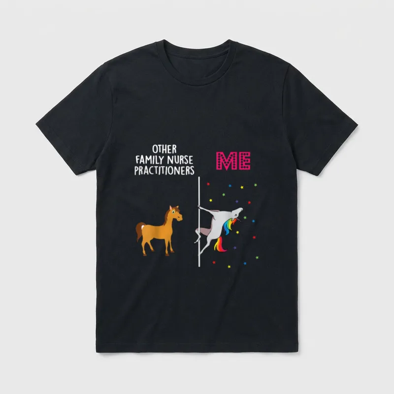 Family Nurse Practitioner Unicorn Others T-Shirt – Classic T-Shirt in Black