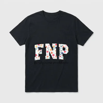 Wildflower FNP Family Nurse Practitioner Week T-Shirt – Classic T-Shirt in Black