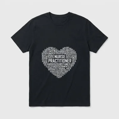 Nurse Practitioner Heart Proud Practitioners T-Shirt – Classic T-Shirt in Black