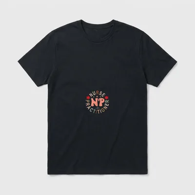 Family Nurse Practitioner NP Nursing Week T-Shirt – NURSE NP PRACTITIONER circular graphic – Classic T-Shirt in Black