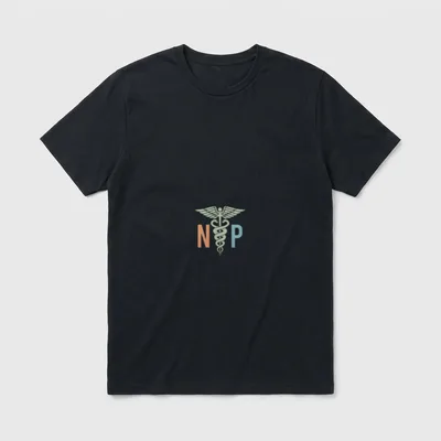 NP Nurse Practitioner Graduation Nursing School T-Shirt – Classic T-Shirt in Black