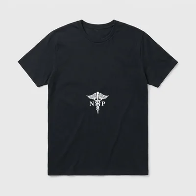 Nurse Practitioner Caduceus Medical Symbol NP T-Shirt – Classic T-Shirt in Black
