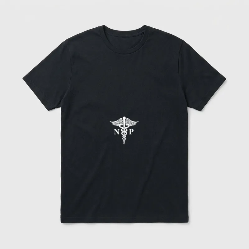 Nurse Practitioner Caduceus Medical Symbol NP T-Shirt – Classic T-Shirt in Black