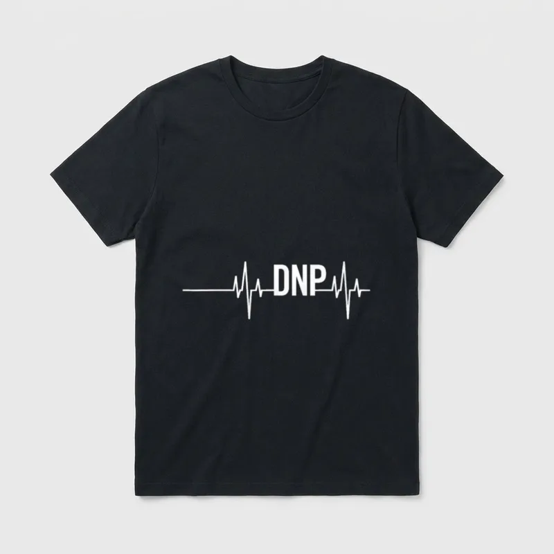 Doctor of Nursing Practice Graduation Heartbeat T-Shirt – Classic T-Shirt in Black