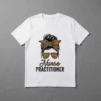 Nurse Practitioner Appreciation Day Leopard T-Shirt – Classic T-Shirt in Black