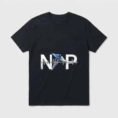 Np Heartbeat Nurse Practitioner Certified Nursing T-Shirt – Classic T-Shirt in Black