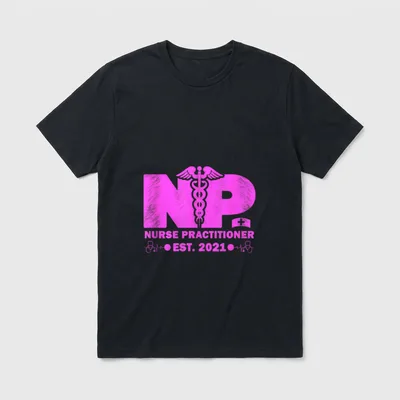 NP Graduation Established 2021 Nurse Check T-Shirt – Classic T-Shirt in Black