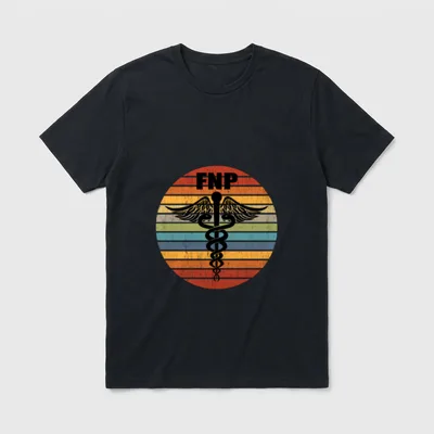 FNP Family Nurse Practitioner Medical Caduceus T-Shirt – Classic T-Shirt in Black