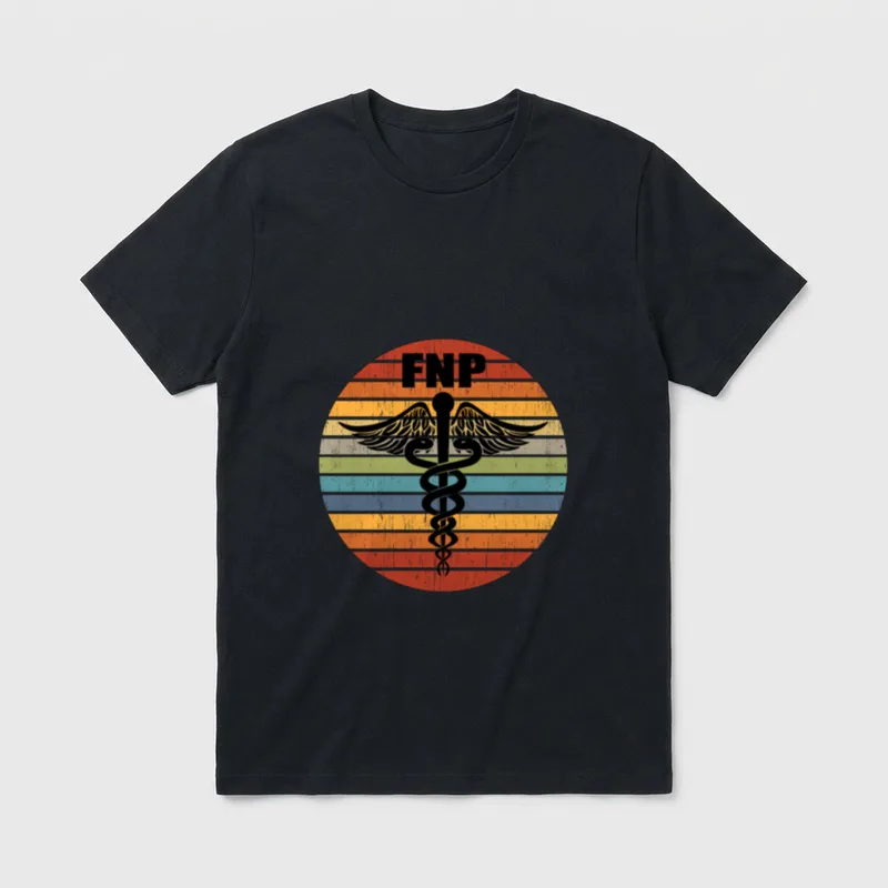 FNP Family Nurse Practitioner Medical Caduceus T-Shirt – Classic T-Shirt in Black