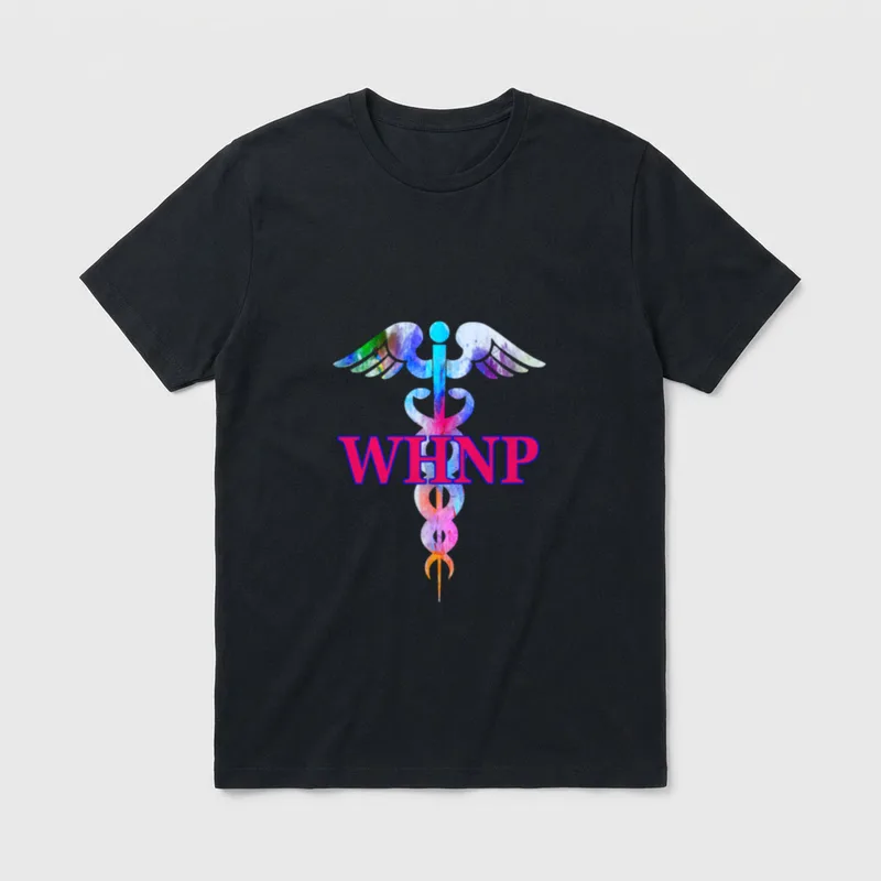 WHNP Health Nurse Practitioner Midwifery Caduceus T-Shirt – Classic T-Shirt in Black