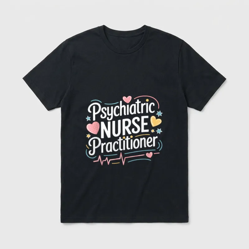 Psychiatric Nursing Nurse Practitioner PMHNP T-Shirt – Classic T-Shirt in Black