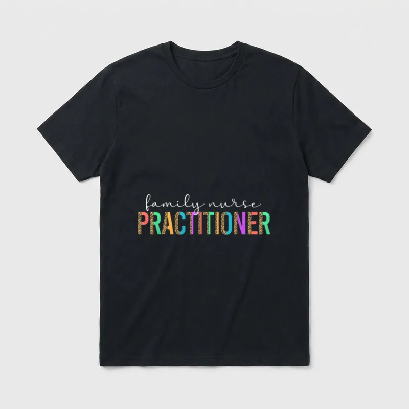 Family Nurse Practitioner Leopard FNP T-Shirt – Classic T-Shirt in Black