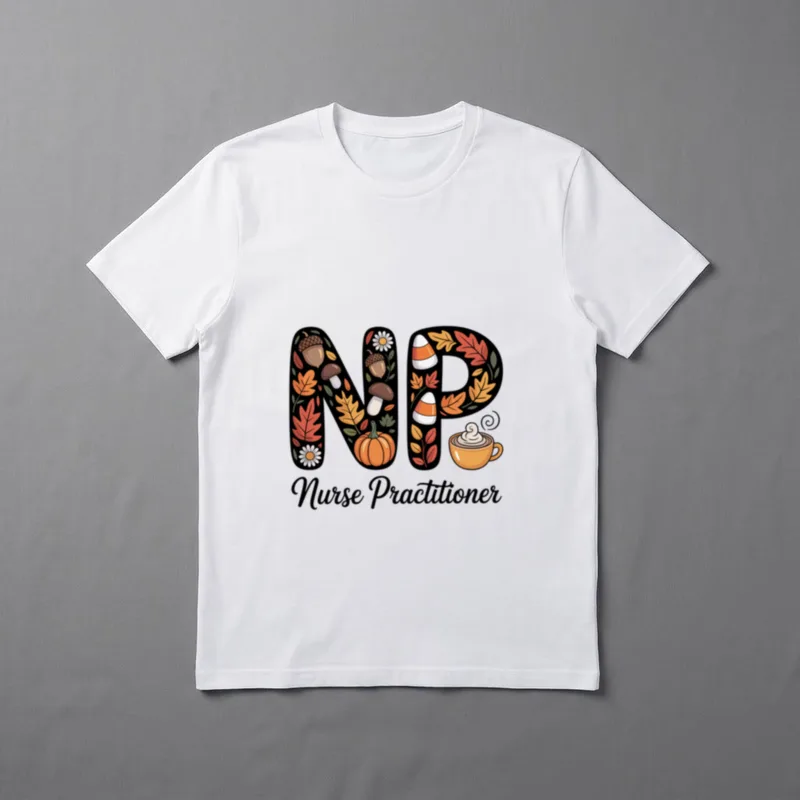 NP Nurse Practitioner Fall Pumpkin Spice T-Shirt – Classic T-Shirt in Black