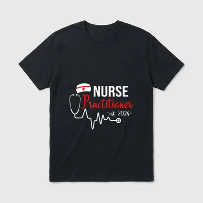 Nurse Practitioner Est 2024 NP Graduation T-Shirt – Classic T-Shirt in Black