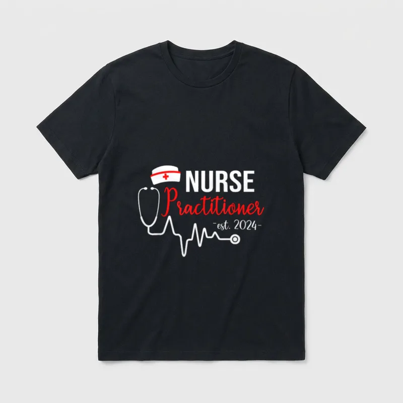 Nurse Practitioner Est 2024 NP Graduation T-Shirt – Classic T-Shirt in Black