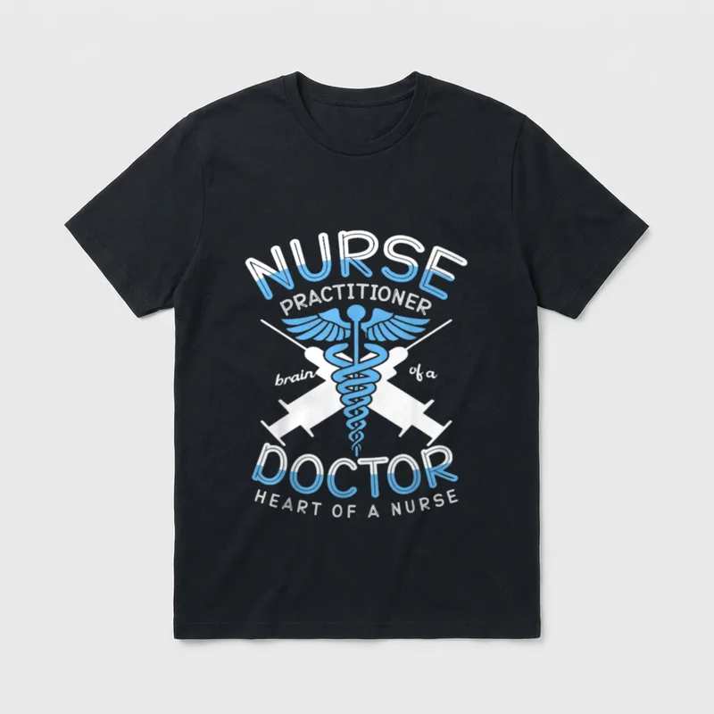 Nurse Practitioner Brain of a Motive T-Shirt – Classic T-Shirt in Black