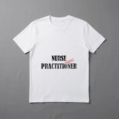 Nurse Practitioner Pending T-Shirt – Nurse Practitioner lettering marked with a red pending stamp – Classic T-Shirt in Black