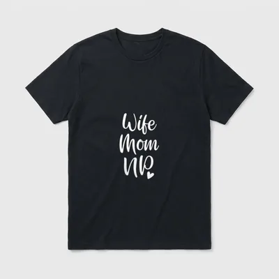 Cute Nurse Practitioner Wife Mom NP T-Shirt – Classic T-Shirt in Black