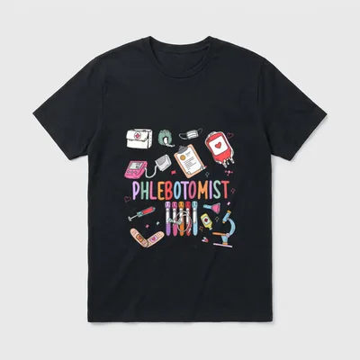 Phlebotomist Tech Phleb Nurse Appreciation T-Shirt – Classic T-Shirt in Black