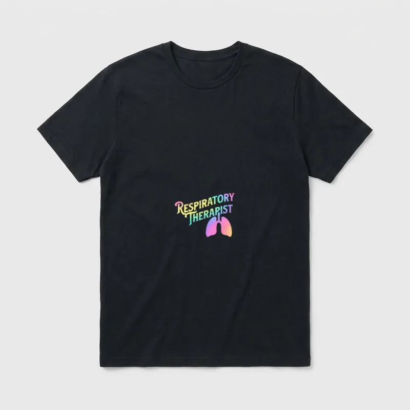 Lung Therapy Pulmonology Nurse Week T-Shirt – Classic T-Shirt in Black