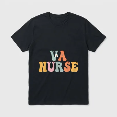 VA Nurse Week Groovy Appreciation Day T-Shirt – Classic T-Shirt in Black