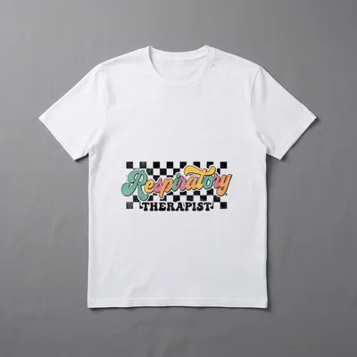 Nurse Appreciation Retro Checkered Vintage Blue T-Shirt – Classic T-Shirt in Black