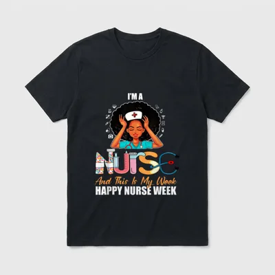 Black African American Girl Nurse Medical T-Shirt – Classic T-Shirt in Black