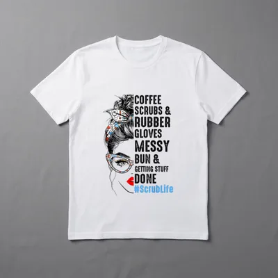 Coffee Scrubs and Rubber Gloves Birthday T-Shirt – Classic T-Shirt in Black