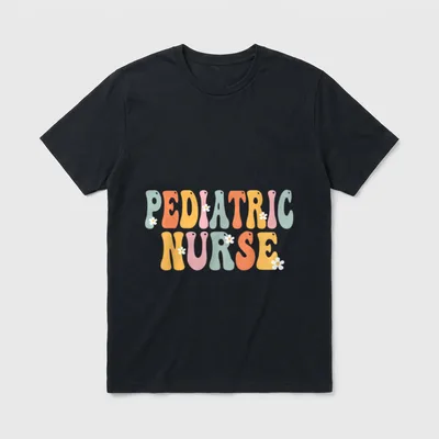 Pediatric Nurse Week Groovy Appreciation Day T-Shirt – Classic T-Shirt in Black