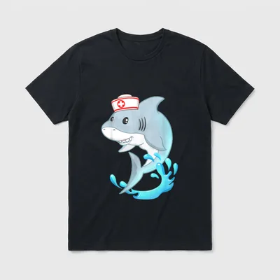 Shark Nurse Appreciation International Day T-Shirt – Classic T-Shirt in Black