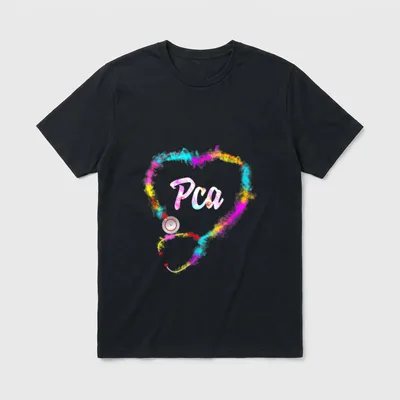 Stethoscope Heart Shape Care Assistant Nurse T-Shirt – Classic T-Shirt in Black
