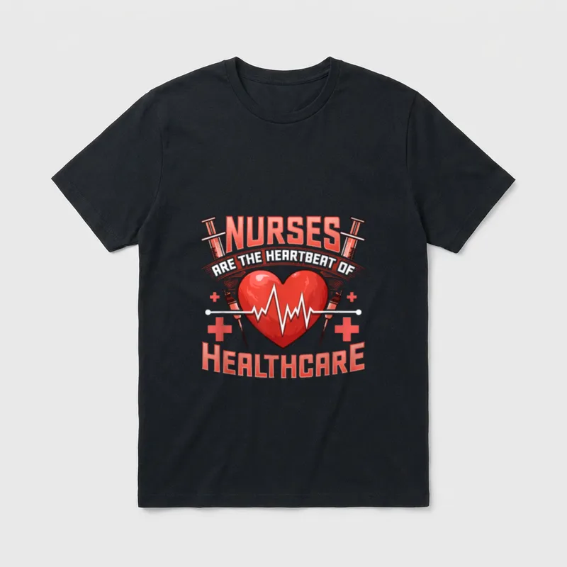 Nurses Are the Heart of Healthcare T-Shirt – Classic T-Shirt in Black