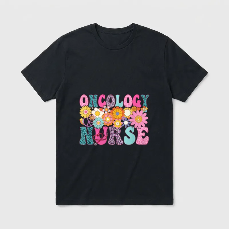 Oncology Nurse Week Groovy Appreciation Day T-Shirt – Classic T-Shirt in Black
