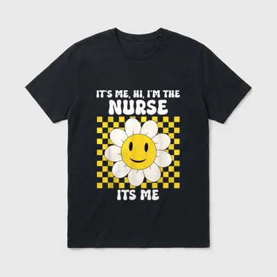 Nurse Appreciation Checkered T-Shirt – Classic T-Shirt in Black