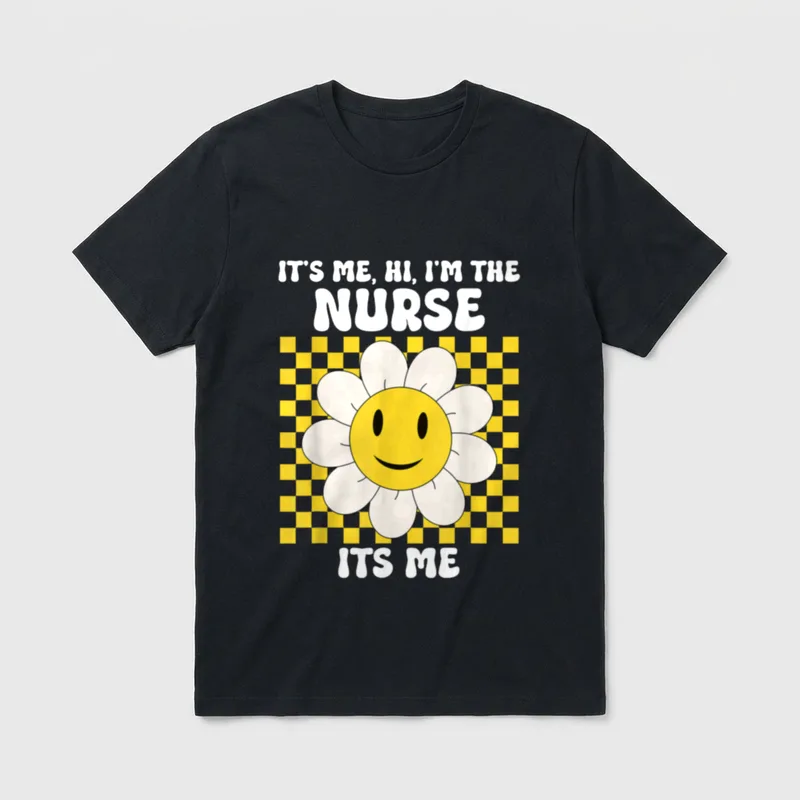Nurse Appreciation Checkered T-Shirt – Classic T-Shirt in Black