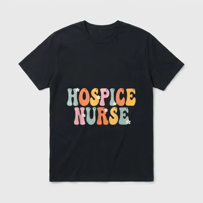 Hospice Nurse Week Groovy Appreciation Day T-Shirt – Classic T-Shirt in Black