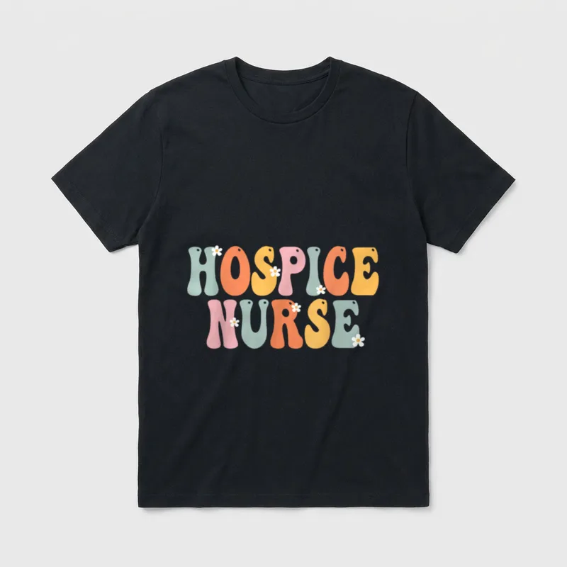 Hospice Nurse Week Groovy Appreciation Day T-Shirt – Classic T-Shirt in Black