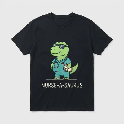 Rex Dinosaur Nurse Week Appreciation Must-have T-Shirt – Classic T-Shirt in Black