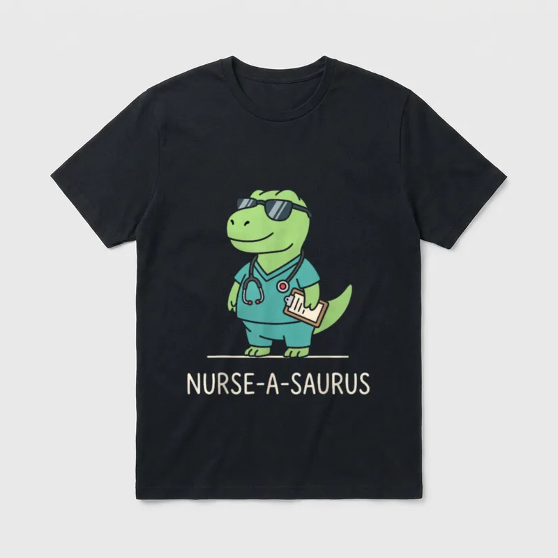 Rex Dinosaur Nurse Week Appreciation Must-have T-Shirt – Classic T-Shirt in Black